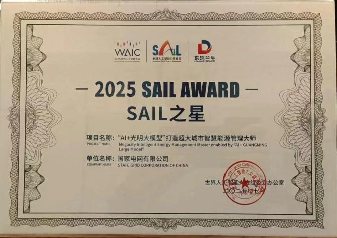 最高獎項！國家電網為能源領域唯一入選